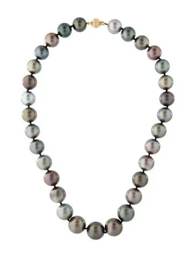 Pre-owned Necklace 14k Bead Strand , 18" In Multi