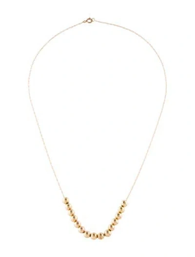 Pre-owned Necklace 14k Beaded , 17" In Multi