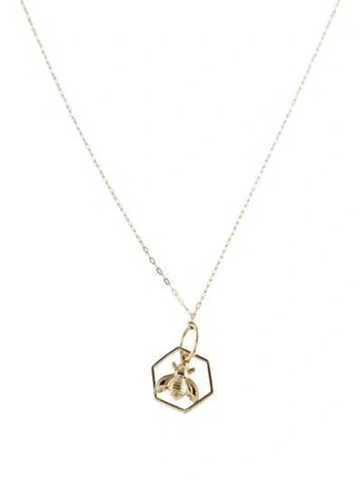 Pre-owned Necklace 14k Bee Pendant , 18" In Multi