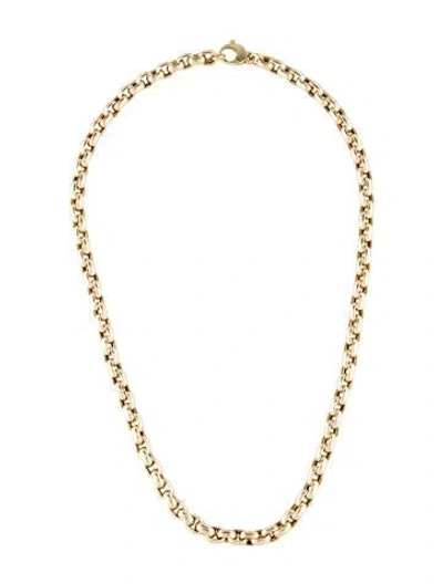 Pre-owned Necklace 14k Belcher Chain Link , 18" In Multi
