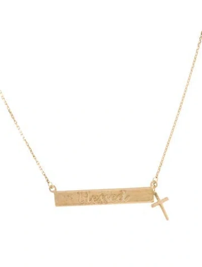 Pre-owned Necklace 14k Blessed Cross Pendant , 18" In Multi