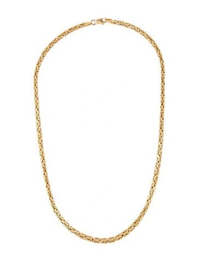 Pre-owned Necklace 14k Byzantine Chain , 19.5" In Multi