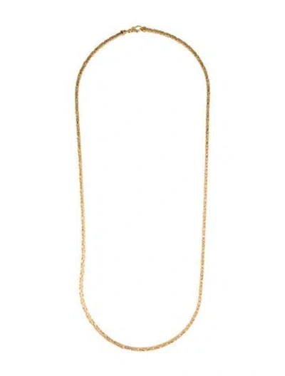 Pre-owned Necklace 14k Byzantine Chain , 30" In Multi