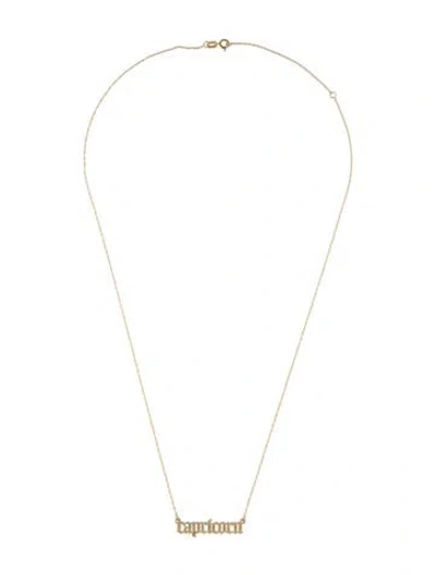 Pre-owned Necklace 14k 'capricorn' Pendant , 18.75" In Multi