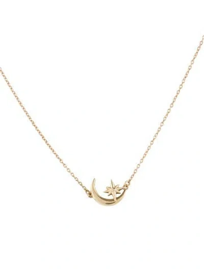 Pre-owned Necklace 14k Celestial Pendant , 20" In Multi
