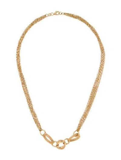Pre-owned Necklace 14k Chain Link Multistrand , 16"