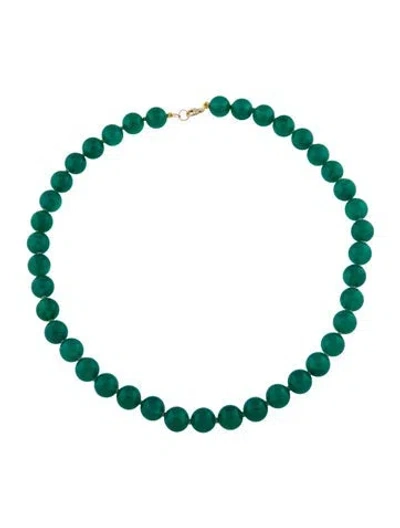 Pre-owned Necklace 14k Chalcedony Bead Strand , 17.75" In Multi