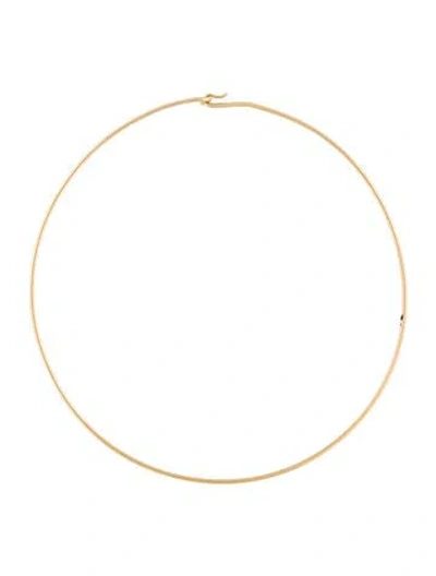 Pre-owned Necklace 14k Choker Collar , 14" In Multi