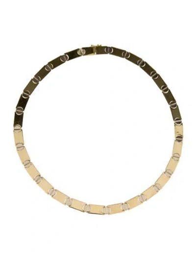 Pre-owned Necklace 14k Circle Link Collar , 16" In Multi