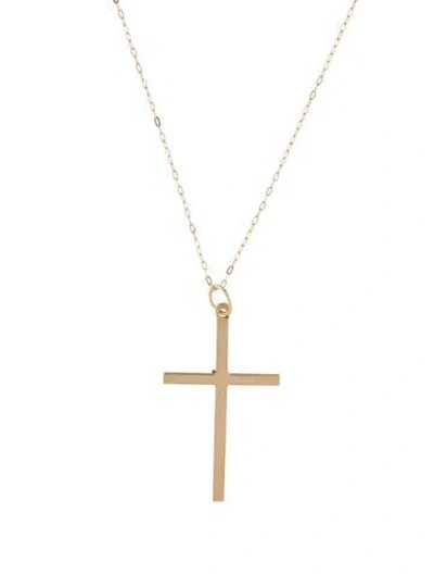 Pre-owned Necklace 14k Cross Pendant , 1.25" In Multi