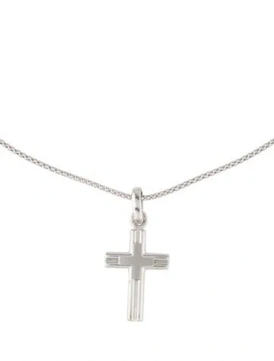 Pre-owned Necklace 14k Cross Pendant , 16" In Multi