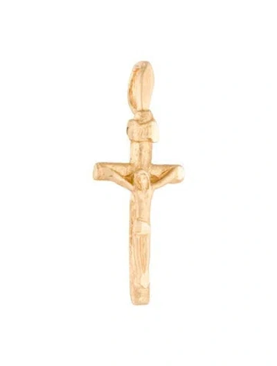 Pre-owned Necklace 14k Crucifix Pendant In Multi