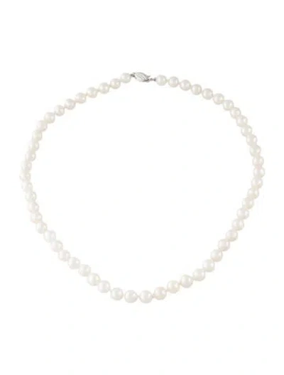 Pre-owned Necklace 14k Cultured Pearl Bead , 18" In Multi