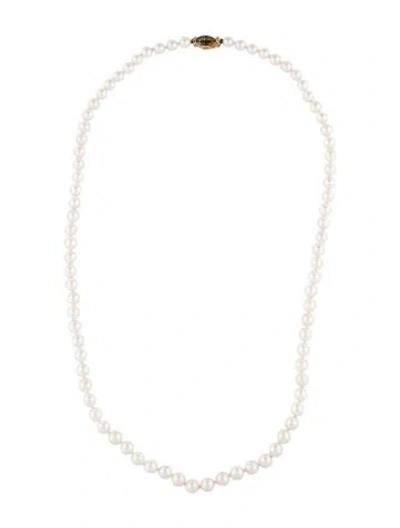 Pre-owned Necklace 14k Cultured Pearl Bead , 24.25" In Multi