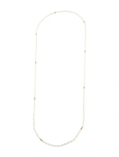 Pre-owned Necklace 14k Cultured Pearl Bead , 34" In Multi