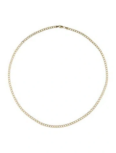 Pre-owned Necklace 14k Curb Chain Link , 18" In Multi