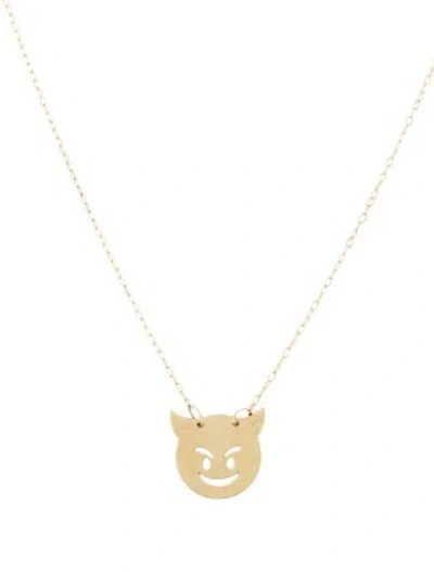 Pre-owned Necklace 14k Devil Pendant , 18" In Multi