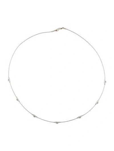 Pre-owned Necklace 14k Diamond Choker , 16" In Multi