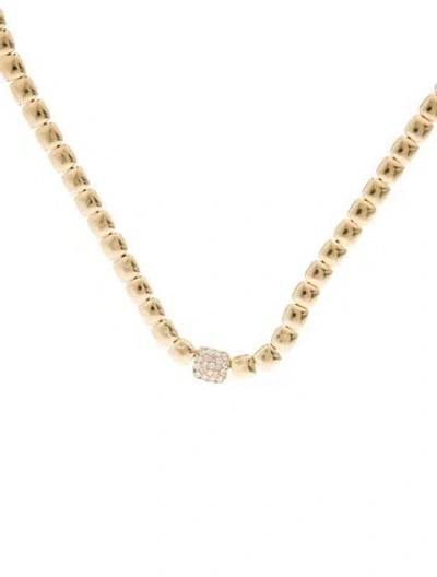 Pre-owned Necklace 14k Diamond Choker , 16" In Multi