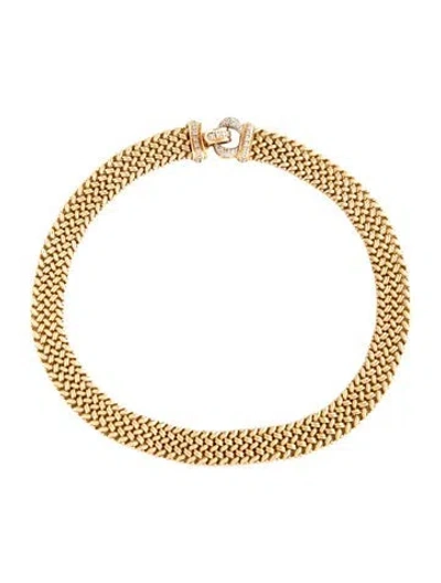 Pre-owned Necklace 14k Diamond Choker , 16" In Multi
