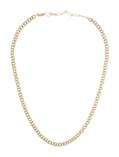 Pre-owned Necklace 14k Diamond Curb Link Chain, 16.5" In Multi