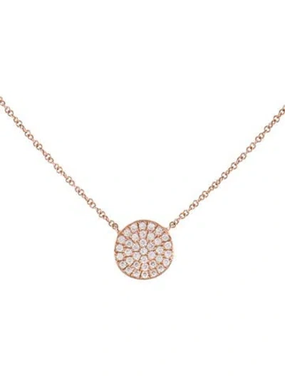 Pre-owned Necklace 14k Diamond Disc Pendant , 18", 18" In Multi