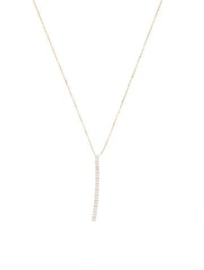 Pre-owned Necklace 14k Diamond Drop Pendant , 18" In Multi