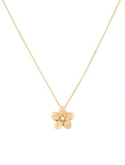 Pre-owned Necklace 14k Diamond Flower Pendant , 16" In Multi