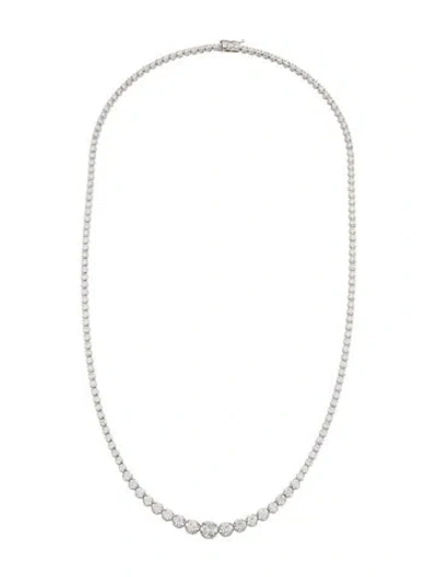 Pre-owned Necklace 14k Diamond Gradient Riviera Tennis Chain , 20" In Multi