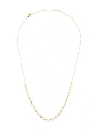 Pre-owned Necklace 14k Diamond Graduated Station , 18" In Multi