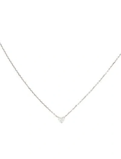 Pre-owned Necklace 14k Diamond Heart Pendant, 17.5" In Multi