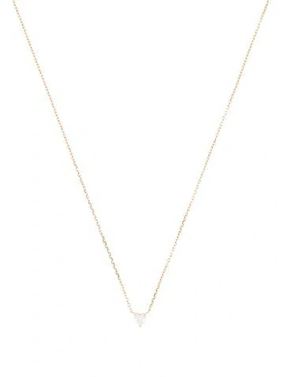 Pre-owned Necklace 14k Diamond Heart Pendant , 17.75" In Multi