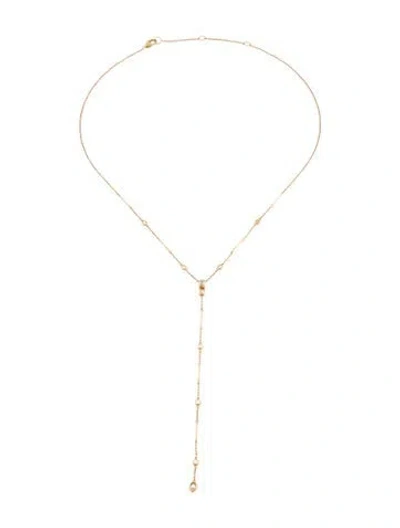 Pre-owned Necklace 14k Diamond Lavalier , 18" In Multi