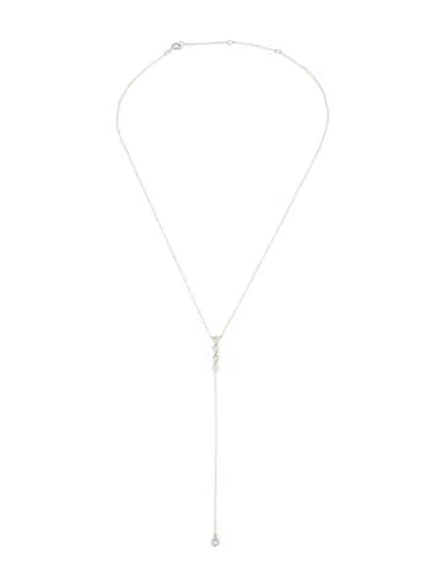 Pre-owned Necklace 14k Diamond Lavalier , 18" In Multi