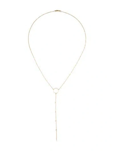 Pre-owned Necklace 14k Diamond Lavalier , 18.5" In Multi