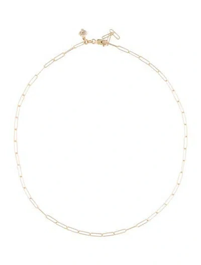 Pre-owned Necklace 14k Diamond Paperclip Chain , 17.75" In Multi