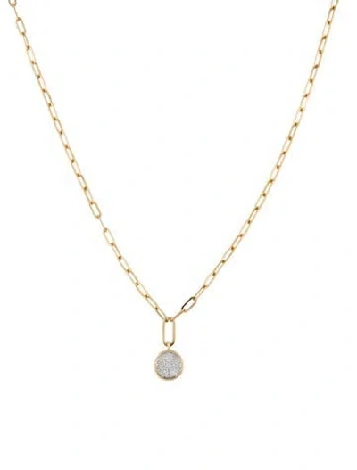 Pre-owned Necklace 14k Diamond Pavé Pendant , 16" In Multi