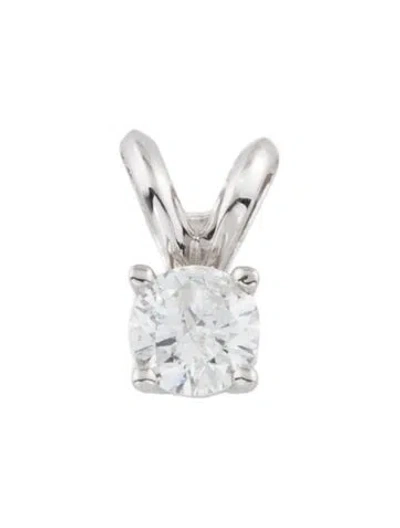 Pre-owned Necklace 14k Diamond Pendant, 0.25" In Multi