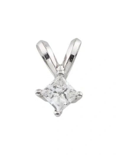Pre-owned Necklace 14k Diamond Pendant, 0.25" In Multi
