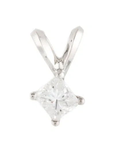 Pre-owned Necklace 14k Diamond Pendant, 0.25" In Multi