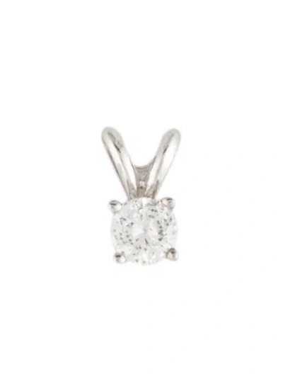 Pre-owned Necklace 14k Diamond Pendant , 0.25" In Multi