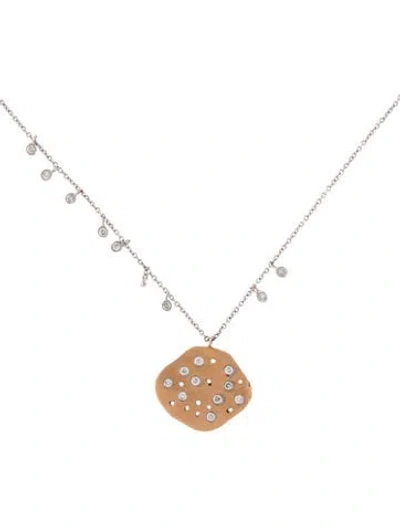 Pre-owned Necklace 14k Diamond Pendant , 14" In Multi