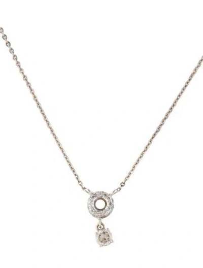 Pre-owned Necklace 14k Diamond Pendant , 15" In Multi