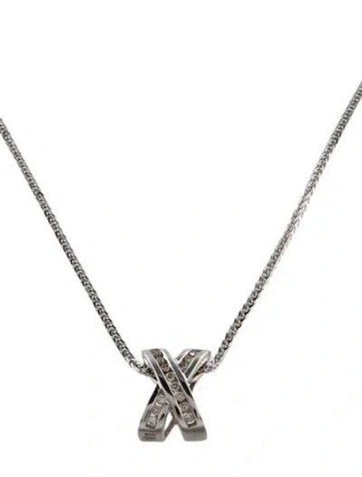 Pre-owned Necklace 14k Diamond Pendant , 15.75" In Multi