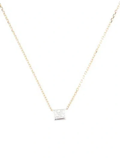 Pre-owned Necklace 14k Diamond Pendant , 16" In Multi
