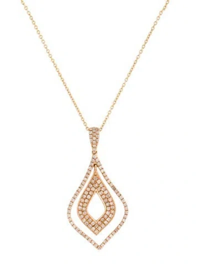Pre-owned Necklace 14k Diamond Pendant , 16" In Multi