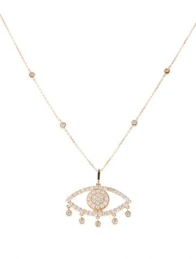 Pre-owned Necklace 14k Diamond Pendant , 16" In Multi