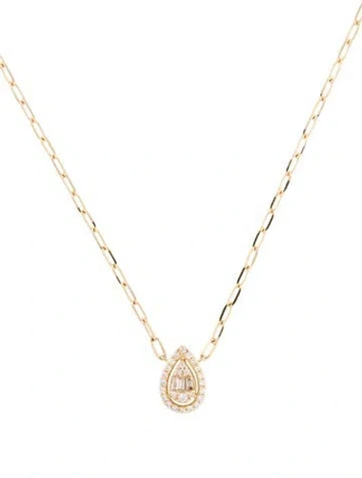 Pre-owned Necklace 14k Diamond Pendant , 16" In Multi