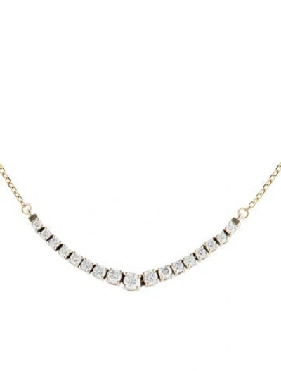 Pre-owned Necklace 14k Diamond Pendant , 16.5" In Multi