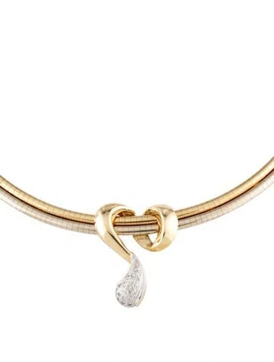 Pre-owned Necklace 14k Diamond Pendant , 17" In Multi